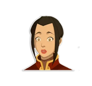 😧 Azula Avatar: The Last Airbender animado, dibujos animados, dominador del fuego, princesa, malvado, Nickelodeon whatsapp sticker