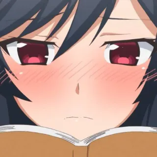 🍀 Anime, Manga, Meisje, Lezen, Boek, Leuk, Cartoon telegram sticker