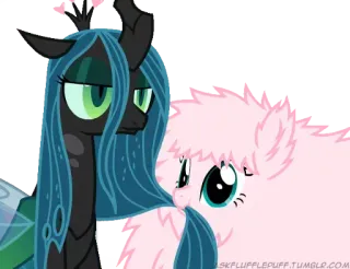 🤯 Queen Chrysalis My Little Pony askflufflepuff.tumblr.com My Little Pony, Queen Chrysalis, Fluffle Puff, cartoon, animation, friendship telegram sticker