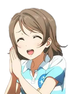 🙏 You Watanabe Love Live! Sunshine!! Anime, Ragazza, Personaggio, You Watanabe, Love Live whatsapp sticker