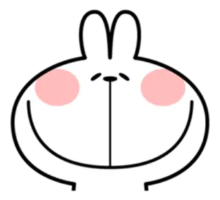 ☺️ кролик, милый, мультфильм, стикер, животное telegram sticker