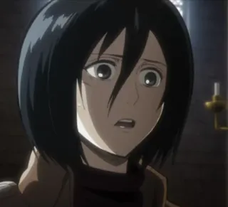 🌿 Mikasa Ackerman Attack on Titan anime, manga, character, mikasa ackerman, attack on titan telegram sticker