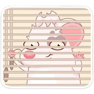 ☺️ Hamster, Jalousien, Cartoon, Niedlich, Gucken, Tier telegram sticker