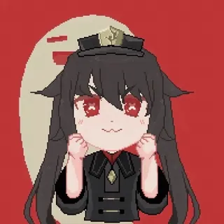 🤩 Hu Tao Genshin Impact anime, video game, chibi, cute, character, genshin impact telegram sticker