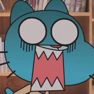 😱 Gumball Watterson The Amazing World of Gumball Cartoon, Katze, Gumball, Überrascht, The Amazing World of Gumball, Animiert whatsapp sticker