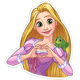 ❤️ Rapunzel Dessin animé, Princesse, Disney, Raiponce, Raiponce, Coeur telegram sticker