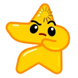 🤔 별, 만화, 화난, 캐릭터 telegram sticker