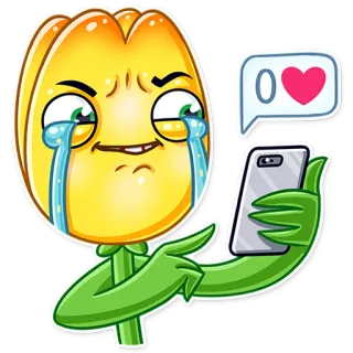 😐 bunga, emoji, menangis, sedih, telepon, kecewa whatsapp sticker