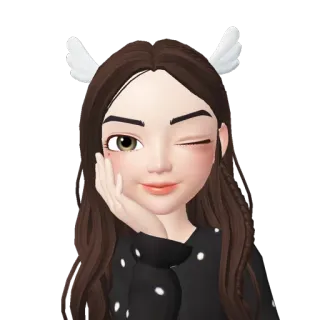 🤤 Avatar, Cartoon, Figur, Mädchen, Frau, süß, Zwinkern, Emoji whatsapp sticker