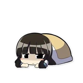 😒 anime, sad, cute, girl, manga, chibi telegram sticker