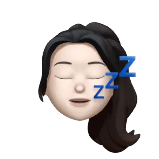 🎡 ZZZ sonolento, dormindo, memoji, zzz, cansado, descanso, relaxar telegram sticker