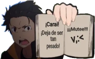 😤 ¡Carai!
¡Deja de ser
tan
pesado!
¡¡¡Mutee!!!
V,:< anime, angry, meme, text, shouting telegram sticker