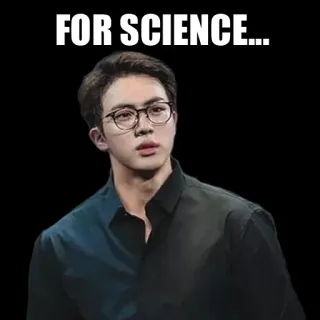 😅 FOR SCIENCE... 과학, 밈, 안경, 인물 telegram sticker