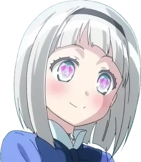 😍 Anime, Cartone animato, Carino, Ragazza, Personaggio, Sorridendo whatsapp sticker