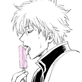 🤤 аниме, мороженое, лизать, лето, мультфильм whatsapp sticker