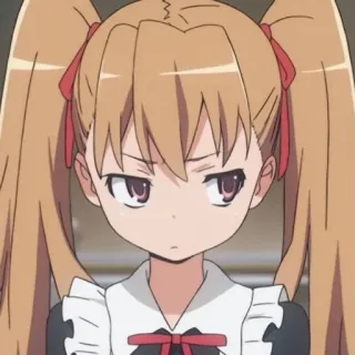 🤎 anime, girl, pigtails, maid, cute telegram sticker