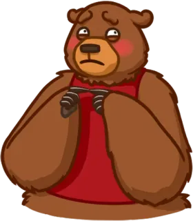 ☺️ urso, animal, adesivo, fofo, urso pardo telegram sticker