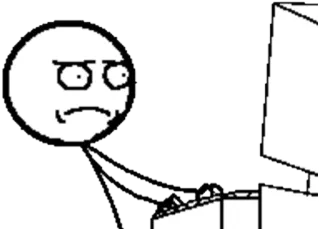 😳 stick figure, computer, typing, internet telegram sticker