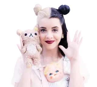 🐼 Melanie Martinez Melanie Martinez, cantante, Crybaby, muñecas, peluche telegram sticker