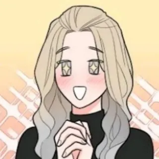 🥢 anime girl, cartoon, woman, portrait, smiling, happy, cute telegram sticker