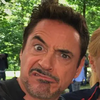 🤪 robert downey jr, cara graciosa, actor, meme, celebridad, expresión telegram sticker