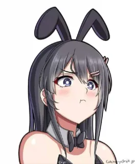 💘 Mai Sakurajima Rascal Does Not Dream of Bunny Girl Senpai Anime, Bunny Girl, Fofo, Fanart, Sakurajima Mai telegram sticker