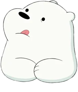 😋 Ice Bear We Bare Bears urso polar, urso polar, desenho animado, We Bare Bears, fofo, animal telegram sticker