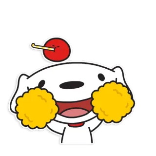 🍻 Hund, jubeln, Pompons, Cartoon telegram sticker