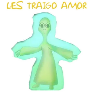 👽 LES TRAIGO AMOR Alien, Amor, Saludo, Amigable, Espacio, Extraterrestre telegram sticker