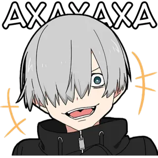 🤣 AXAXAXA anime, manga, character, expression, face, cartoon, sticker telegram sticker