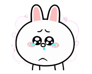 🤪 bunny, rabbit, cute, sad, crying, cartoon, sticker telegram sticker