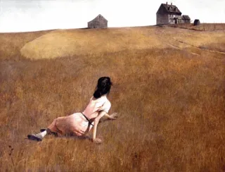 🌷 Christina's Welt, Andrew Wyeth, Gemälde, Kunst, Frau, Feld telegram sticker