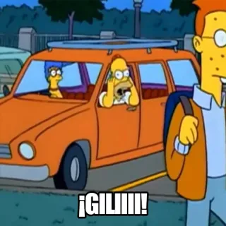 👓 Homer Simpson The Simpsons ¡GIliiii! i simpson, cartone animato, homer simpson, esclamazione telegram sticker