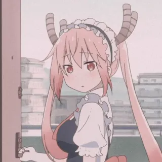 🐉 Tohru Miss Kobayashi's Dragon Maid anime, dragon, maid, cute, kawaii, tohru telegram sticker