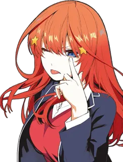 😝 anime, character, girl, kawaii, cute, pointing telegram sticker