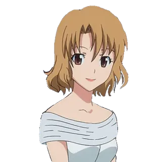 🙂 anime, woman, character, female, cartoon telegram sticker