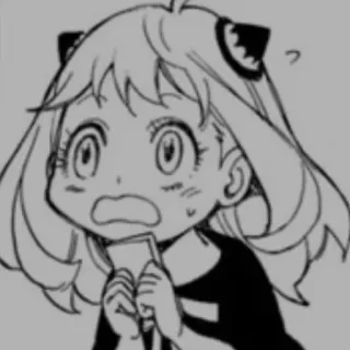 🎀 Anya Forger Spy × Family anya, spy family, anime, manga, süß, besorgt, schockiert, telepath telegram sticker
