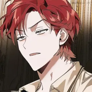 🍷 Anime, Mangá, Personagem, Cabelo ruivo telegram sticker