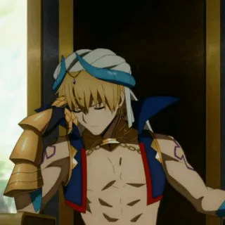 ✨ Gilgamesh Fate/stay night anime, character, king, archer, gold telegram sticker