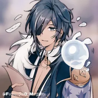 🔲 Kaeya Genshin Impact @Fushiguro_Megumi アニメ, ゲーム, 原神, ガイア, ファンタジー telegram sticker