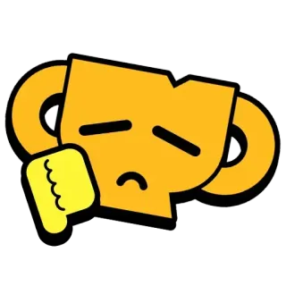 👎 Trofeo, Pulgares abajo, Triste, Emoji, No me gusta whatsapp sticker