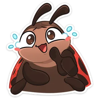 😅 เต่าทอง, แมลง, การ์ตูน, น่ารัก, น่าเอ็นดู, มีความสุข, อีโมจิ, สติกเกอร์ telegram sticker