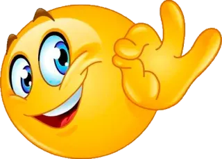 👌 emoji, ok gesture, face, smiley, yellow, offensive whatsapp sticker