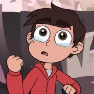 💫 Marco Diaz Star vs. the Forces of Evil Dibujo animado, Llorando, Triste, Molesto, Animado whatsapp sticker