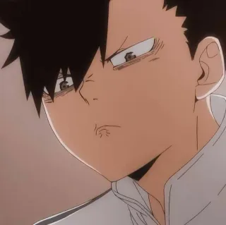 👿 Kuroo Tetsurou Haikyuu!! อนิเมะ, มังงะ, คุโรโอะ เท็ตสึโร, ไฮคิว!!, ตัวละคร, จริงจัง, ใบหน้า telegram sticker