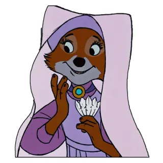 🦊 Maid Marian Robin Hood disney, cartoon, maid marian, fox, character whatsapp sticker