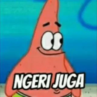 😀 Patrick Star Spongebob Squarepants NGERI JUGA patrick star, spongebob, kartun, agak seram, lucu telegram sticker