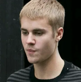 😐 Justin Bieber 有名人, 歌手, ポップスター, ブロンド, ポートレート telegram sticker