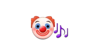🤡 Clown, Muziek, Emoji telegram sticker
