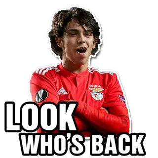 😝 LOOK WHO'S BACK футбол, спорт, футбол, спина, смотри telegram sticker